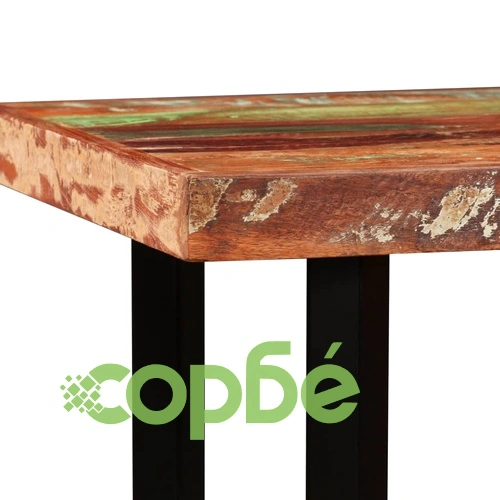 Бар комплект 5 части регенерирано дърво естествена кожа брезент ➤ топ цена ➤ sorbe.bg