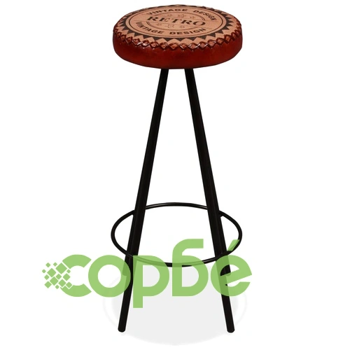 Бар комплект 5 части регенерирано дърво естествена кожа брезент ➤ топ цена ➤ sorbe.bg