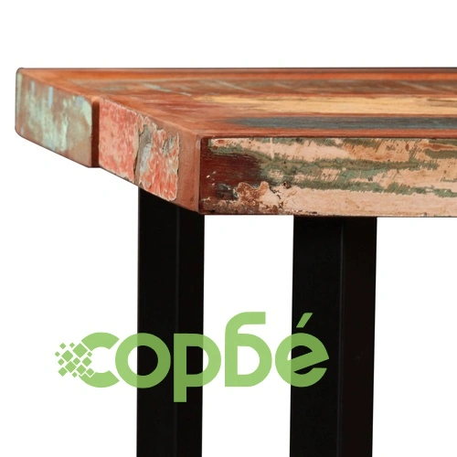 Бар комплект 9 части регенерирано дърво естествена кожа брезент ➤ топ цена ➤ sorbe.bg