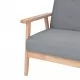Комплект диван и кресло, 2 части, плат, светлосиви