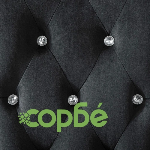 Трапезни столове, 6 бр, черни, кадифе ➤ топ цена ➤ sorbe.bg