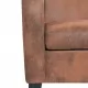 Комплект от 2 дивана, изкуствен велур, кафяв