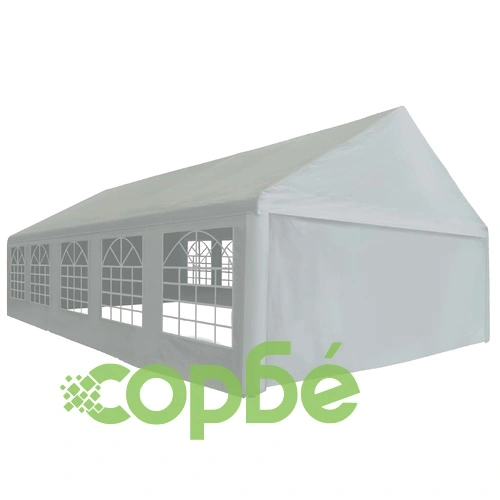 Парти шатра, PE, 5x10 м, сива ➤ топ цена ➤ sorbe.bg