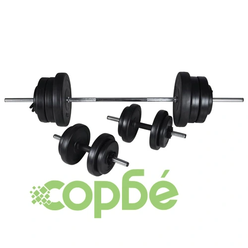 Фитнес станция за набирания с щанга и дъмбели, 60,5 кг ➤ топ цена ➤ sorbe.bg