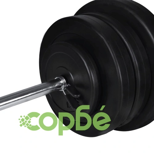 Комплект лежанка със стойка за лост, щанга и дъмбели, 60,5 кг ➤ топ цена ➤ sorbe.bg