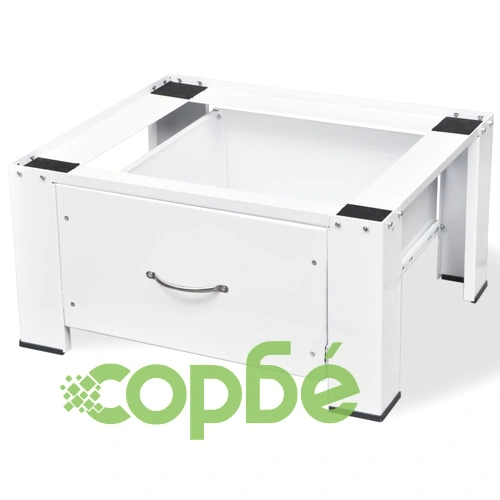 Стойка за перална машина, бяла, с чекмедже ➤ топ цена ➤ sorbe.bg