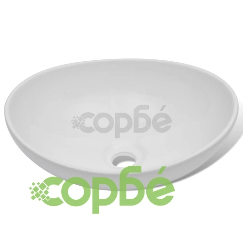 Керамична мивка, 40x33 см, овална, бяла ➤ топ цена ➤ sorbe.bg