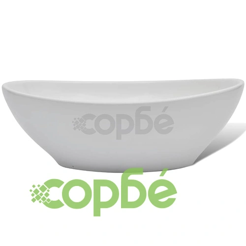 Керамична мивка, 40x33 см, овална, бяла ➤ топ цена ➤ sorbe.bg