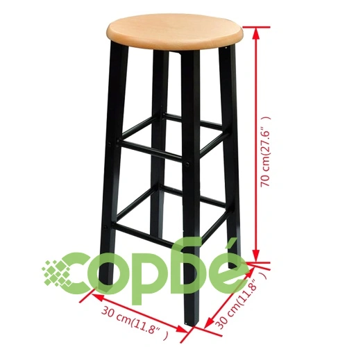 Бар маса и столове, 3 части, дърво и стомана ➤ топ цена ➤ sorbe.bg