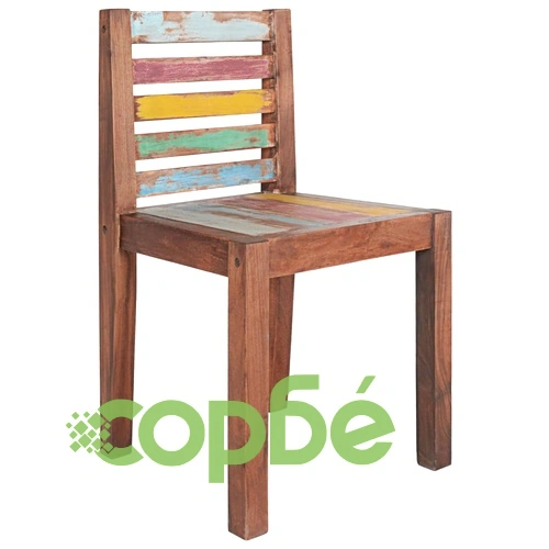Трапезни столове, 6 бр, регенерирано масивно дърво от лодки ➤ топ цена ➤ sorbe.bg