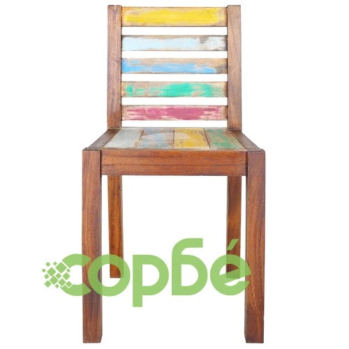 Трапезни столове, 6 бр, регенерирано масивно дърво от лодки ➤ топ цена ➤ sorbe.bg