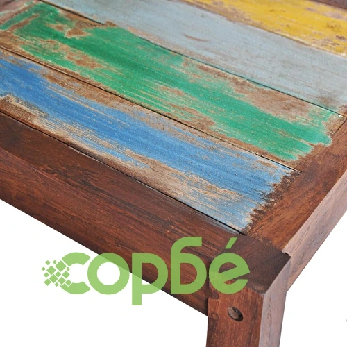 Трапезни столове, 6 бр, регенерирано масивно дърво от лодки ➤ топ цена ➤ sorbe.bg