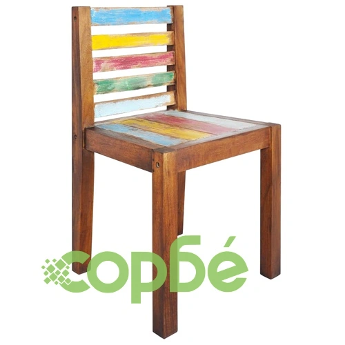 Трапезни столове, 6 бр, регенерирано масивно дърво от лодки ➤ топ цена ➤ sorbe.bg