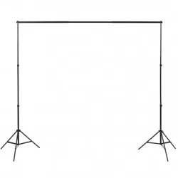 Комплект за фото студио 3 памучни фона регулируема рамка 3х5 м