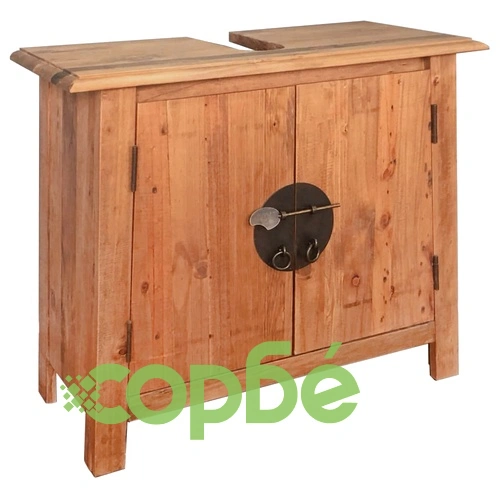 Комплект за баня 5 части масивна борова дървесина ➤ топ цена ➤ sorbe.bg