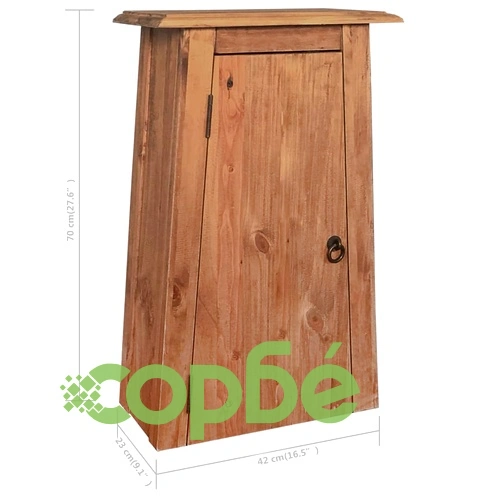 Комплект за баня 5 части масивна борова дървесина ➤ топ цена ➤ sorbe.bg