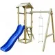 Детско съоръжение с пързалка и стълби, 237x168x218 см, дърво