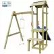 Детско съоръжение с пързалка и стълба, 228x168x218 см, дърво