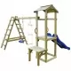 Детско съоръжение пързалка стълби и люлка 286x228x218 см дърво