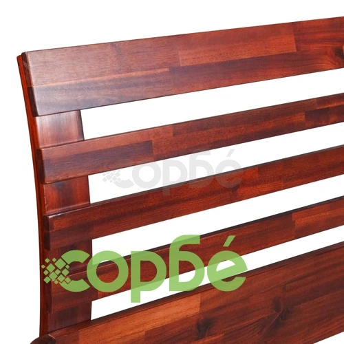 Рамка за легло с 2 нощни шкафчета, акация масив, 140x200 cм ➤ топ цена ➤ sorbe.bg