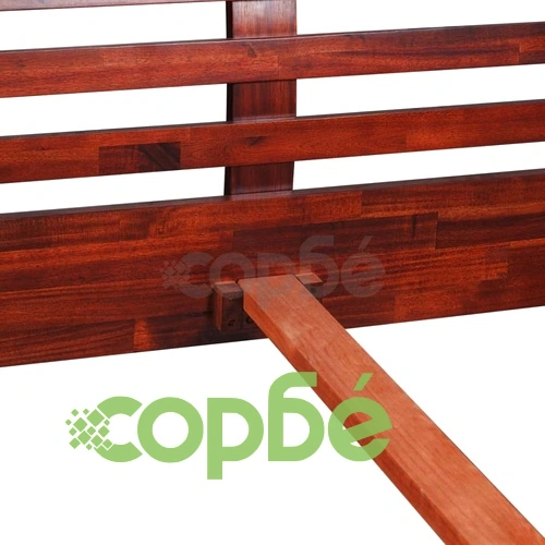 Рамка за легло с 2 нощни шкафчета, акация масив, 140x200 cм ➤ топ цена ➤ sorbe.bg