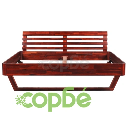 Рамка за легло с 2 нощни шкафчета, акация масив, 180x200 cм ➤ топ цена ➤ sorbe.bg