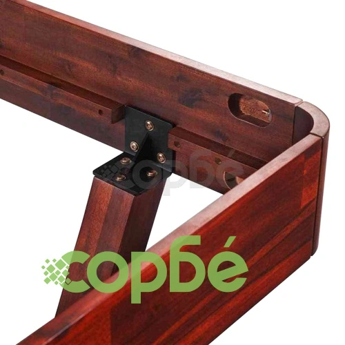 Рамка за легло с 2 нощни шкафчета, акация масив, 180x200 cм ➤ топ цена ➤ sorbe.bg