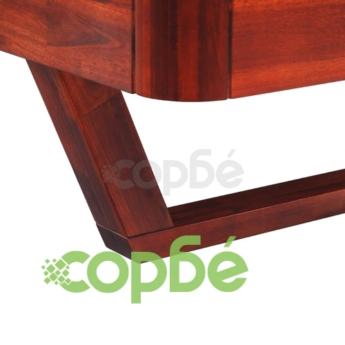 Рамка за легло с 2 нощни шкафчета, акация масив, 180x200 cм ➤ топ цена ➤ sorbe.bg