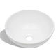 Мивка за баня със смесител, керамична, кръгла, бяла
