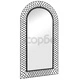 Градинско стенно огледало с рамка, 60x110 см, черно