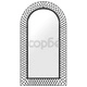 Градинско стенно огледало с рамка, 60x110 см, черно