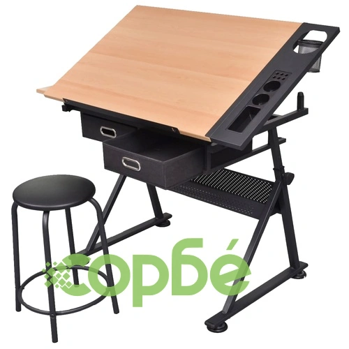 Маса за рисуване с накланящ се плот и офис рейсинг стол ➤ топ цена ➤ sorbe.bg
