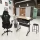 Маса за рисуване с накланящ се плот и офис рейсинг стол