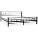 275641  Bed with Mattress Black Metal 180x200 cm(246737+241405)