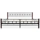 275641  Bed with Mattress Black Metal 180x200 cm(246737+241405)