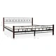 275641  Bed with Mattress Black Metal 180x200 cm(246737+241405)