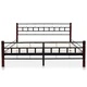 275647  Bed with Memory Foam Mattress Black Metal 140x200 cm(246735+241074)