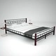 275648  Bed with Memory Foam Mattress Black Metal 160x200 cm(246736+241075)