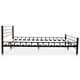 275648  Bed with Memory Foam Mattress Black Metal 160x200 cm(246736+241075)