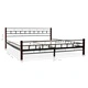 275649  Bed with Memory Foam Mattress Black Metal 180x200 cm(246737+241076)