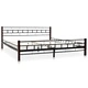 275649  Bed with Memory Foam Mattress Black Metal 180x200 cm(246737+241076)