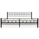 275649  Bed with Memory Foam Mattress Black Metal 180x200 cm(246737+241076)
