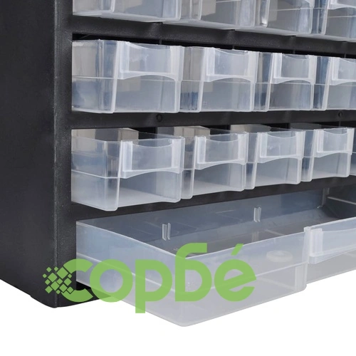 Шкаф за инструменти с 41 чекмеджета, 2 бр, пластмаса ➤ топ цена ➤ sorbe.bg