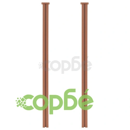 Комплект WPC ограда 3 квадратни + 1 скосена 625x187 см кафява ➤ топ цена ➤ sorbe.bg