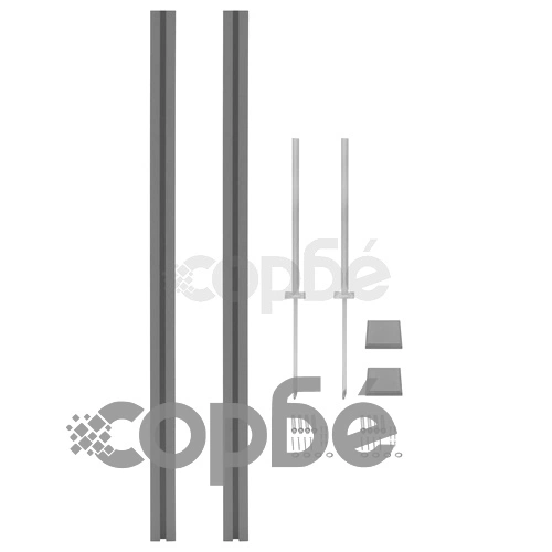 Комплект WPC ограда, 4 квадратни + 1 скосена, 799x187 см, сива ➤ топ цена ➤ sorbe.bg