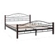 275847  Bed with Mattress Black Metal 140x200 cm(246741+241403)