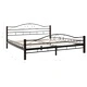 275848  Bed with Mattress Black Metal 160x200 cm(246742+241404)