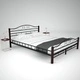 275848  Bed with Mattress Black Metal 160x200 cm(246742+241404)