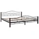 275849  Bed with Mattress Black Metal 180x200 cm(246743+241405)