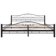 275849  Bed with Mattress Black Metal 180x200 cm(246743+241405)